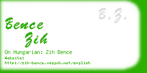 bence zih business card